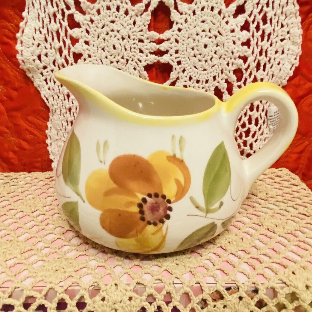 Vintage SECLA Pottery Floral Pitcher Marked Handpainted‎ In Portugal - 1 Liter